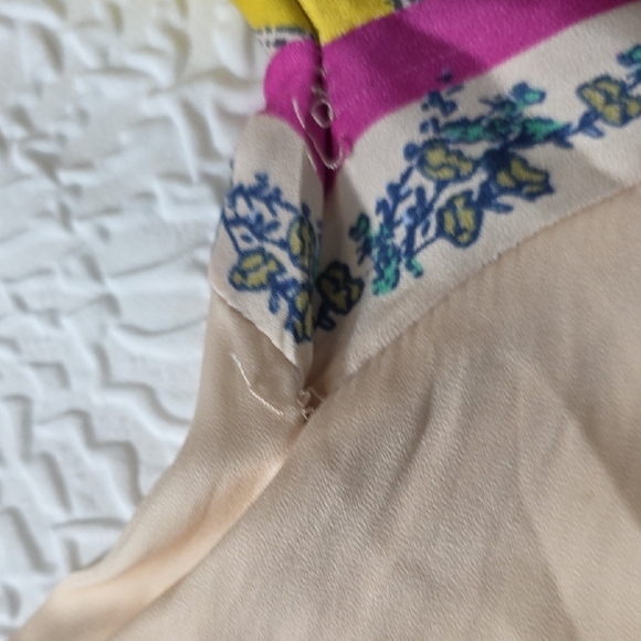 Free People Positano Peasant Blouse Patchwork Floral Boho Top Size S - Picture 8 of 8